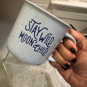 Eccolo Blue Speckled Mug with Inspiring Quote